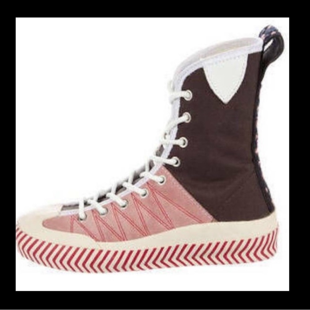 ACNE STUDIOS *RARE* COLOUR BLOCKED HIGH-TOP SNEAKERS - Picture 17 of 17